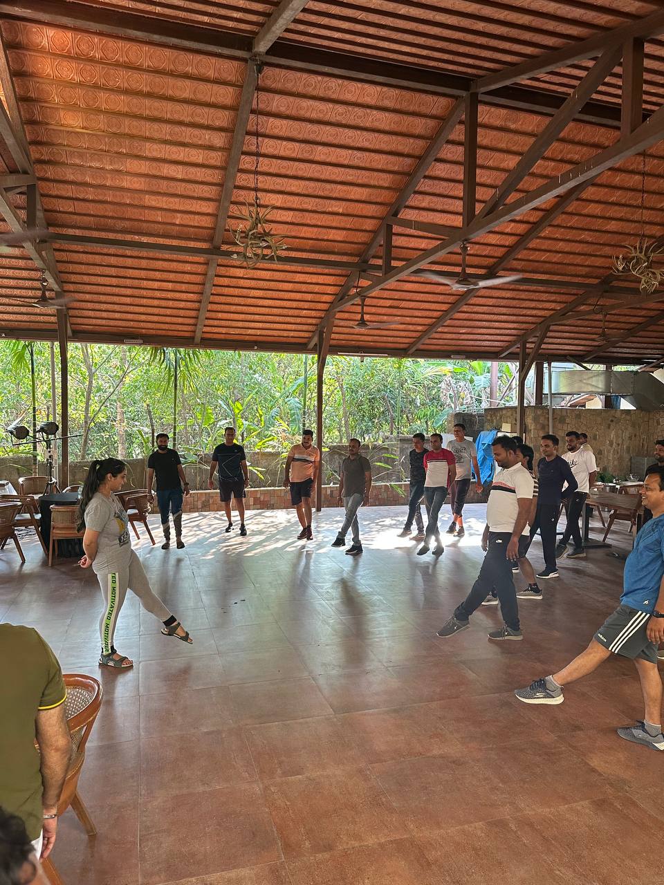 Group team-building session at the resort